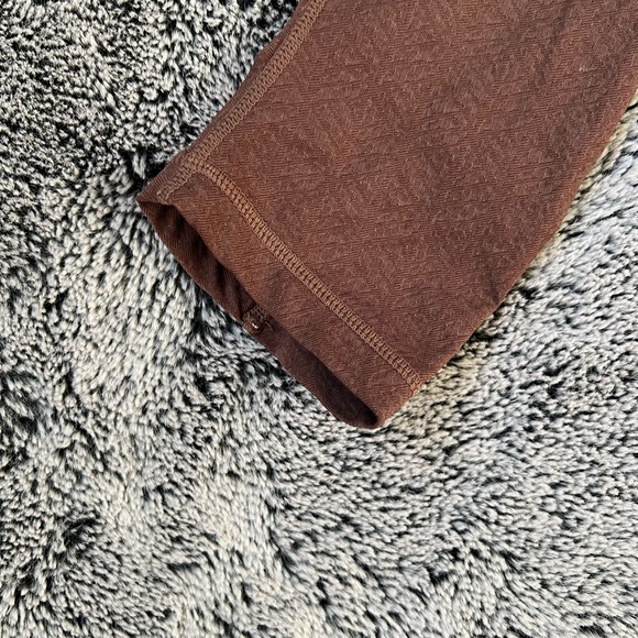 Prana Ruched Textured Leggings, ankle crop, dusty plum - sz M - Picture 4 of 6